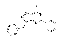 3-benzyl-7-chloro-5-phenyltriazolo[4,5-d]pyrimidine结构式