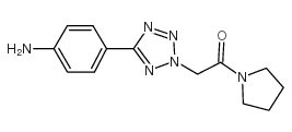 2-[5-(4-Amino-phenyl)-tetrazol-2-yl]-1-pyrrolidin-1-yl-ethanone Structure