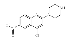 4-chloro-6-nitro-2-piperazin-1-ylquinoline Structure