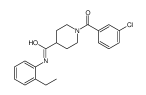 1-(3-chlorobenzoyl)-N-(2-ethylphenyl)piperidine-4-carboxamide Structure