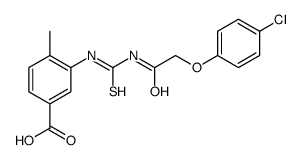 3-[[2-(4-chlorophenoxy)acetyl]carbamothioylamino]-4-methylbenzoic acid Structure