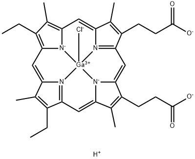 镓(III)介晶卟啉IX氯化物结构式