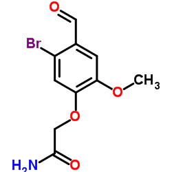 2-(5-Bromo-4-formyl-2-methoxyphenoxy)acetamide结构式