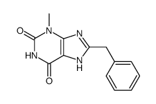 8-benzyl-3-methyl-3,7-dihydro-purine-2,6-dione结构式