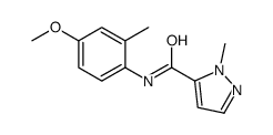 1H-Pyrazole-5-carboxamide,N-(4-methoxy-2-methylphenyl)-1-methyl-(9CI)结构式