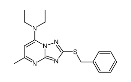 (2-benzylsulfanyl-5-methyl-[1,2,4]triazolo[1,5-a]pyrimidin-7-yl)-diethyl-amine Structure