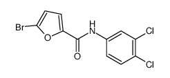 5-bromo-N-(3,4-dichlorophenyl)furan-2-carboxamide结构式