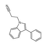 3-(3-phenylindol-1-yl)propanenitrile结构式