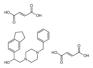 2-(4-benzylpiperazin-1-yl)-1-(2,3-dihydro-1H-inden-5-yl)ethanol,(Z)-but-2-enedioic acid结构式