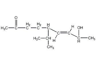 (6E)-8-羟基-5-异丙基-6-壬烯-2-酮结构式