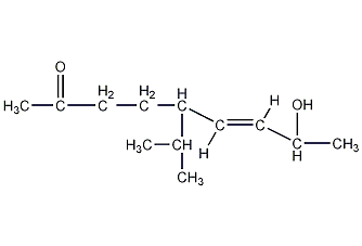 (6E)-8-Hydroxy-5-isopropylnon-6-en-2-one Structure