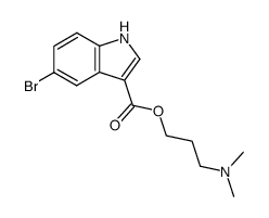 5-Bromo-1H-indole-3-carboxylic acid 3-dimethylamino-propyl ester Structure