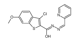 3-chloro-6-methoxy-N-[(E)-pyridin-2-ylmethylideneamino]-1-benzothiophene-2-carboxamide Structure