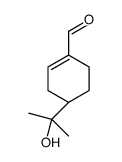 (4S)-4-(2-hydroxypropan-2-yl)cyclohexene-1-carbaldehyde结构式