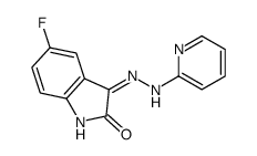5-fluoro-3-(2-pyridin-2-ylhydrazinyl)indol-2-one Structure