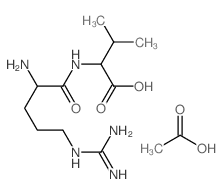 acetic acid; 2-[[2-amino-5-(diaminomethylideneamino)pentanoyl]amino]-3-methyl-butanoic acid结构式