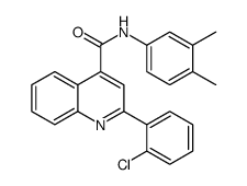 2-(2-chlorophenyl)-N-(3,4-dimethylphenyl)quinoline-4-carboxamide结构式