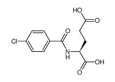 N-(4-chlorobenzoyl)-L-glutamic acid结构式