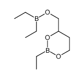 Diethyl[[(2-ethyl-1,3,2-dioxaborinan-4-yl)methyl]oxy]borane结构式