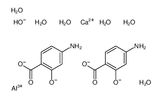 aluminum,calcium,4-amino-2-oxidobenzoate,hydroxide,hexahydrate Structure