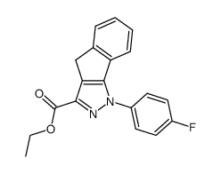 1-(4-fluoro-phenyl)-1,4-dihydro-indeno[1,2-c]pyrazole-3-carboxylic acid ethyl ester结构式