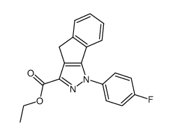 1-(4-fluoro-phenyl)-1,4-dihydro-indeno[1,2-c]pyrazole-3-carboxylic acid ethyl ester Structure