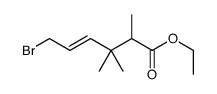 ethyl 6-bromo-2,3,3-trimethylhex-4-enoate结构式