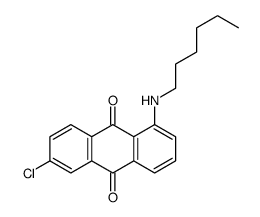 6-chloro-1-(hexylamino)anthracene-9,10-dione结构式