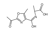 (2S)-2-[(2-acetyl-5-methyl-1,3-oxazole-4-carbonyl)amino]propanoic acid Structure