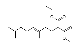 trans-3.7-Dimethyl-octadien-(3.7)-yl-malonsaeure-diaethylester Structure