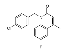 1-[(4-chlorophenyl)methyl]-6-fluoro-4-methylquinolin-2-one结构式