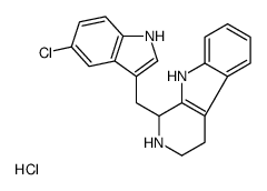 1-[(5-chloro-1H-indol-3-yl)methyl]-2,3,4,9-tetrahydro-1H-pyrido[3,4-b]indole,hydrochloride结构式
