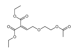 diethyl 2-[2-(2-acetyloxyethoxy)ethylidene]propanedioate Structure