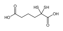 2,2-bis(sulfanyl)hexanedioic acid结构式