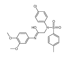 2-(4-chloro-N-(4-methylphenyl)sulfonylanilino)-N-(3,4-dimethoxyphenyl)acetamide结构式
