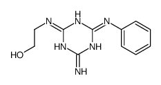 2-[(4-amino-6-anilino-1,3,5-triazin-2-yl)amino]ethanol Structure