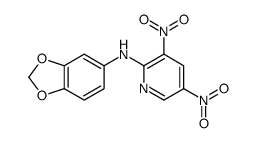 N-(1,3-benzodioxol-5-yl)-3,5-dinitropyridin-2-amine结构式