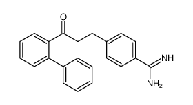 4-[3-oxo-3-(2-phenylphenyl)propyl]benzenecarboximidamide Structure