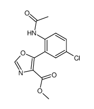 5-(2-acetylamino-5-chloro-phenyl)-oxazole-4-carboxylic acid methyl ester结构式