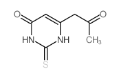 6-(2-oxopropyl)-2-sulfanylidene-1H-pyrimidin-4-one结构式