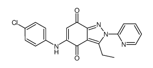 5-(4-chloro-anilino)-3-ethyl-2-pyridin-2-yl-2H-indazole-4,7-dione Structure