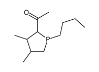 1-(1-butyl-3,4-dimethylphospholan-2-yl)ethanone Structure