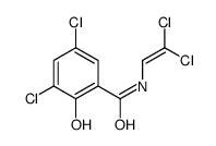 3,5-dichloro-N-(2,2-dichloroethenyl)-2-hydroxybenzamide Structure