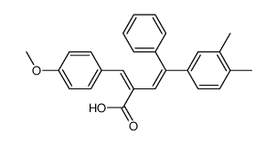 4-Methoxy-α-<β-(3,4-dimethyl-phenyl)-styryl>-zimtsaeure结构式