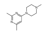 2,4-dimethyl-6-(4-methylpiperazin-1-yl)pyrimidine结构式