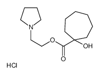 2-pyrrolidin-1-ylethyl 1-hydroxycycloheptane-1-carboxylate,hydrochloride Structure
