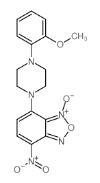 4-(4-(2-Methoxyphenyl)-1-piperazinyl)-7-nitrobenzofurazan 3-oxide structure