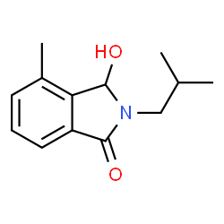 1H-Isoindol-1-one, 2,3-dihydro-3-hydroxy-4-methyl-2-(2-methylpropyl)- (9CI) Structure