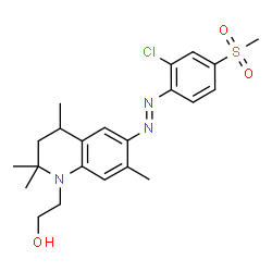 6-[[2-chloro-4-(methylsulphonyl)phenyl]azo]-3,4-dihydro-2,2,4,7-tetramethyl-2H-quinoline-1-ethanol结构式