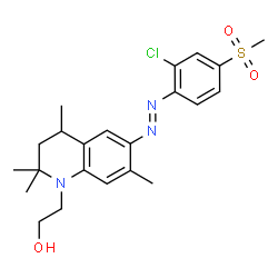 6-[[2-chloro-4-(methylsulphonyl)phenyl]azo]-3,4-dihydro-2,2,4,7-tetramethyl-2H-quinoline-1-ethanol structure